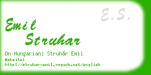 emil struhar business card